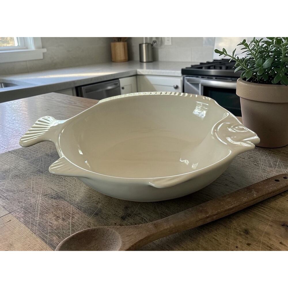 VINTAGE Pfaltzgraff Heritage Stoneware Fish Seafood Bake'n Server USA 3536-50